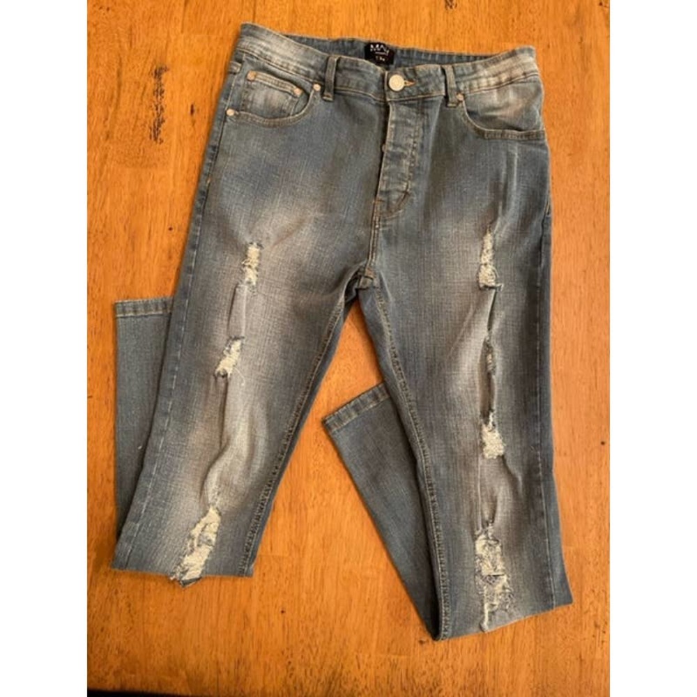 Boohoo MAN Light Distressed Men's Skinny